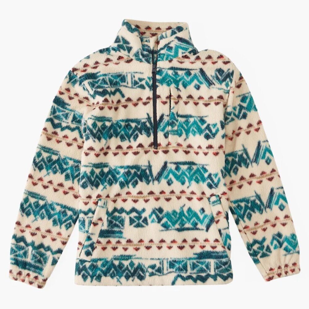 NWT Billabong Boys Boundary Mock Neck Fleece Pullover Large L